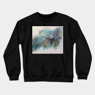 Aqua Whispy Abstract Crewneck Sweatshirt